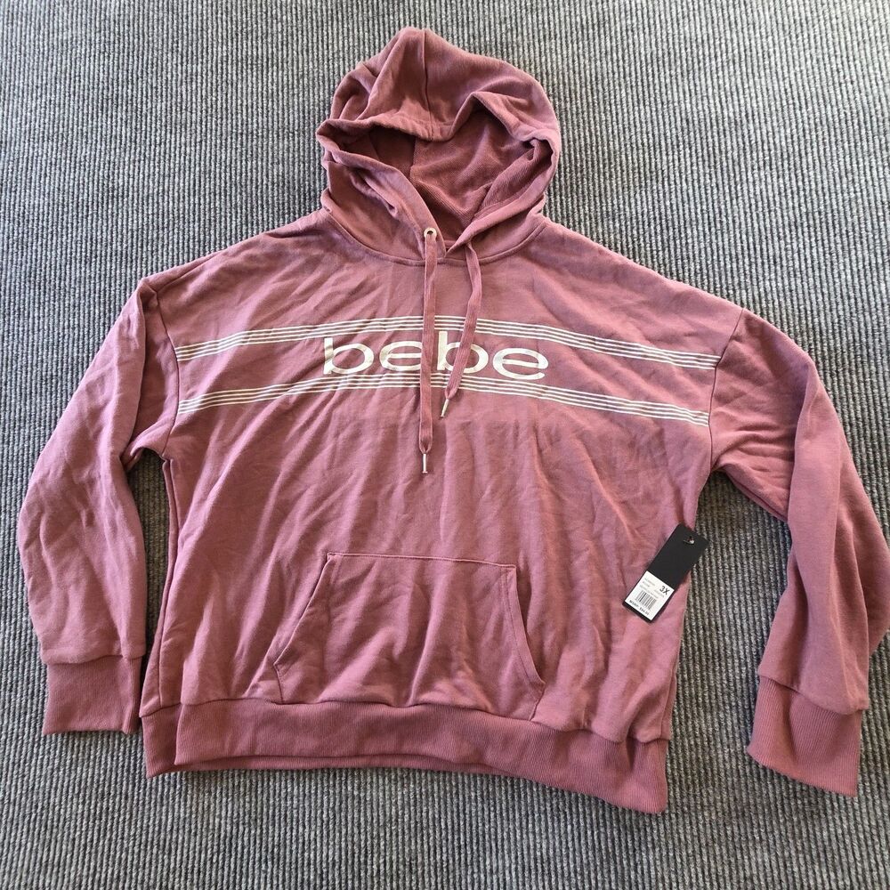Women’s Bebe Sport Y2K Hoodie Size 3X Antique Rose NWT